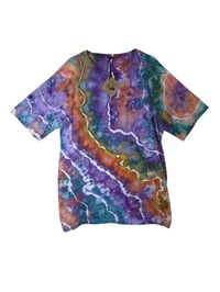 Image 2 of L Adult Combed Cotton Tee in Tropical Geode Ice Dye