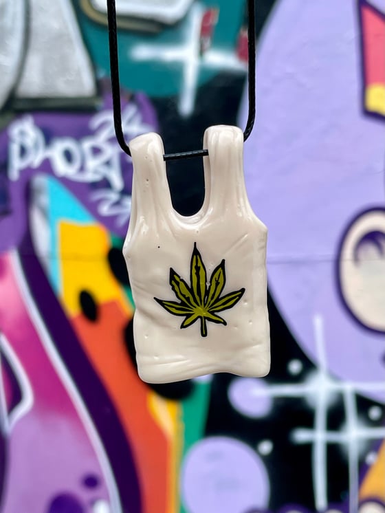 Image of KENNY’S Tank Top “Lit Bro” glass pendant 