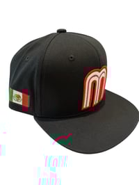 Image 2 of MEXICO SNAP BACK  black with mexico flag on the side