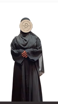 Image 2 of Black to black Rihana glitter closed abaya 