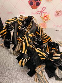 Image 3 of Striped Hoop Earrings 