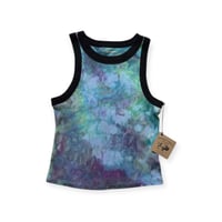 Image 1 of M Ladies Fitted Knit Contrast Tank in Mermaid  Ice Dye