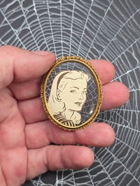 Image 1 of Vintage Brooches-  1940s engravings page & preserved spider webs - 3