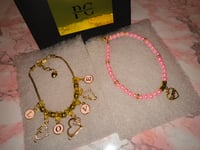 Image 1 of LOVE Charm Bracelet & Anklet (Pink)