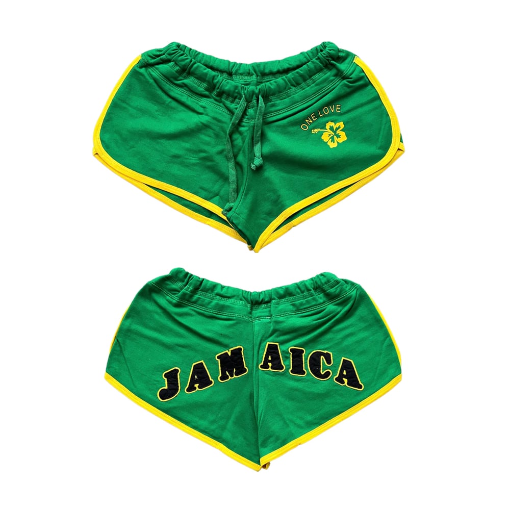 Green OneLove Jamaica Booty Shorts 