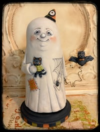 Image 1 of Grant the happy Halloween ghost folk art character 