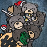 Image 4 of Bimsee Bear “Barrage Collage” Jeans