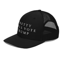 Image 2 of Pretty Girl Vote Trump Trucker Cap from PatriotsCo.com