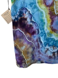 Image 8 of M Ladies Racerback Tank in Earthy Geode Ice Dye