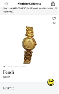 Image 8 of AUTHENTIC * RARE Vintage Fendi Blue Dial 18k Gold - With original box🌟