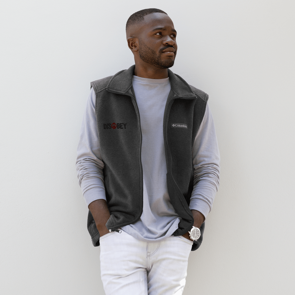 DISOBEY EMBROIDERED COLUMBIA FLEECE VEST