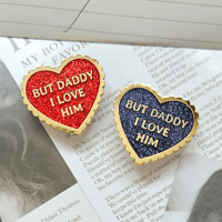 Image 1 of Daddy I Love Him Heart Enamel Pin