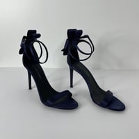 Image 2 of  Giuseppe Zanotti Navy Bow Sandals