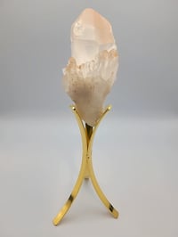 Image 3 of Pineapple Quartz Crystal Flower Cluster with 6" Gold Stand - 6 Styles