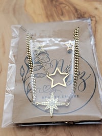 Image 3 of Double star necklace set