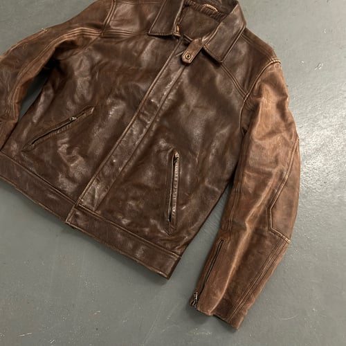 Image of Jeckerson heavyweight leather jacket, size large