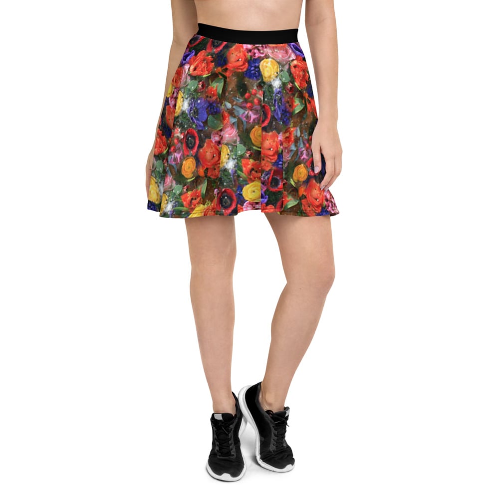 Image of Cosmic Bloom Skater Skirt