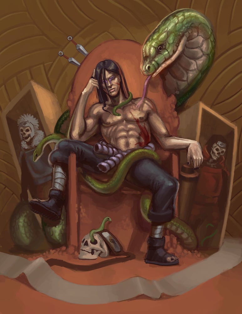 Image of Orochimaru of the Legendary Sannin Print