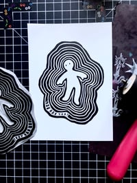 Image 2 of YOU ARE YOU 5x7” Linocut Print