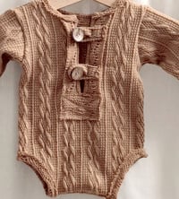 Image 3 of Baby boy bodysuit for photoshoot | Asher-1 | 0-3 months | camel
