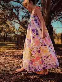 Image 4 of Custom Vintage Fabric Flower Girl Dresses for Abigail