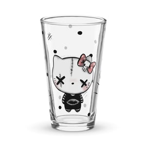 Bad Kitty!! Shaker pint glass