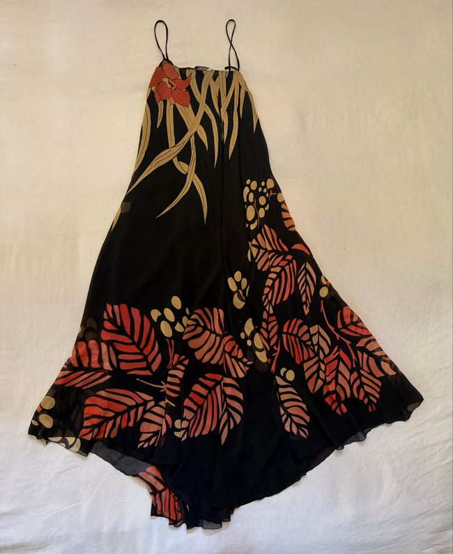 Chloé Lagerfeld silk galaxy dress maxi bohemian gown 