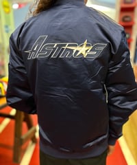 Image 1 of Mitchell & Ness lightweight satin bomber