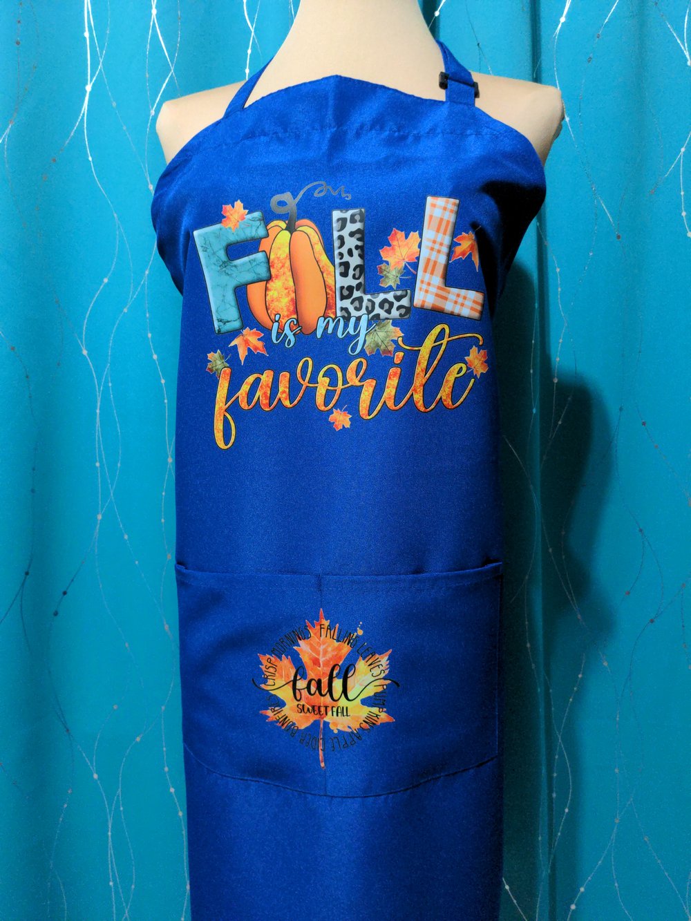 Image of Fall is My Favorite Apron (blue)