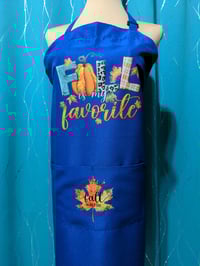 Image 2 of Fall is My Favorite Apron (blue)