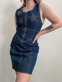 Image 3 of Vintage 90s denim dress // 38