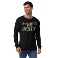 Image 1 of Soldier For Jesus Dark Unisex Long Sleeve Tee