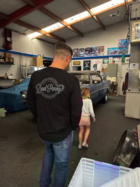 Image 1 of OG Black Long Sleeve Tee with charcoal logo