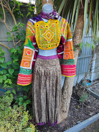 Image 11 of Vintage Fez crop tribal top pompom 35 inches