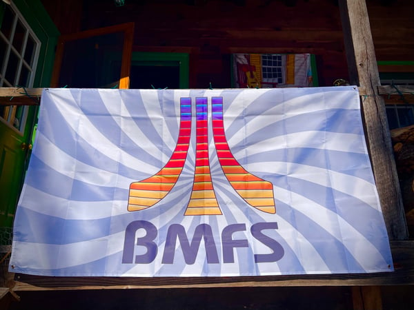 Image of BMFS ATARI FLAG - WHITE 