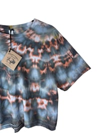 Image 2 of XS Crop Tee in Ember Ice Dye