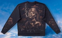 Image 1 of “BAD GIRLS” BLEACH PAINTED LONG SLEEVE XL