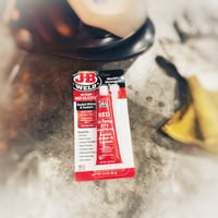 J-B Weld 31314 High Temperature RTV Silicone Gasket Maker and Sealant - Red - 3 oz.