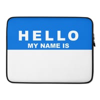 Image 2 of HELLO MY NAME IS Laptop Sleeve BLUE