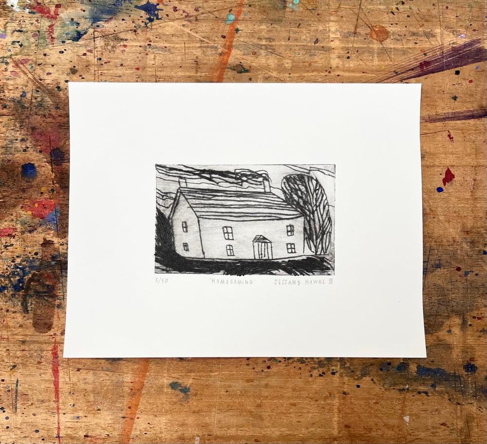 ‘Homecoming’ Original Drypoint Etching