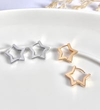 Image 2 of Star Huggie Earrings