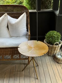 Image 2 of Brass Gingko Leaf Table