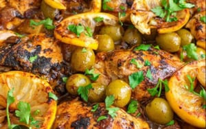 Image of MOROCCAN CHICKEN,  PRESERVED LEMON AND OLIVE TAGINE  *frozen