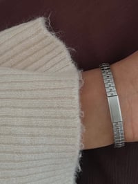 Image 6 of RARE Vintage Silver Tone BLUE Dail Timex Ladies Watch 