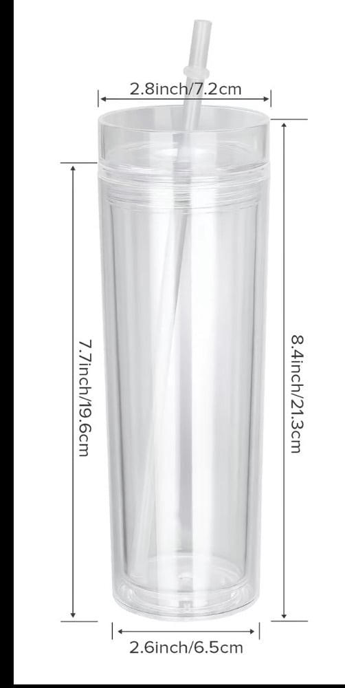 Image of 16 oz Tall Acrylic Snow Globe