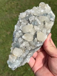 Image 4 of Green Fluorite On Druzy Quartz With UV Dog Tooth Calcite #2223
