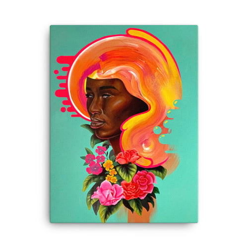 Image of “Radiant Bloom” Art Print on Canvas