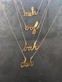 Image 2 of Cheeky nameplate necklace