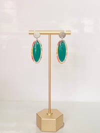 Image 2 of Green Oval Dangles
