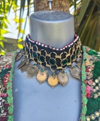 Image 6 of Afghani Bohemian Choker - Red or green